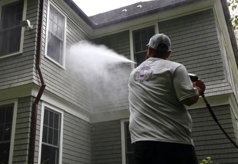 Commercial pressure washing service by Solon Power Washing at Solon business