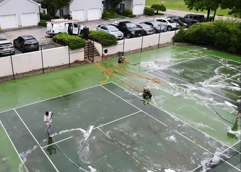 Solon Power Washing professional cleaning outdoor surfaces at Solon property